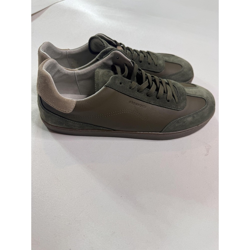 Groundies Shoes Mens Size 12.5 Green Leather Barefoot Low Top Casual Sneakers